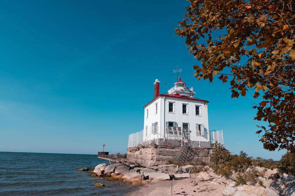 Untitled A lighthouse on Lake Erie.